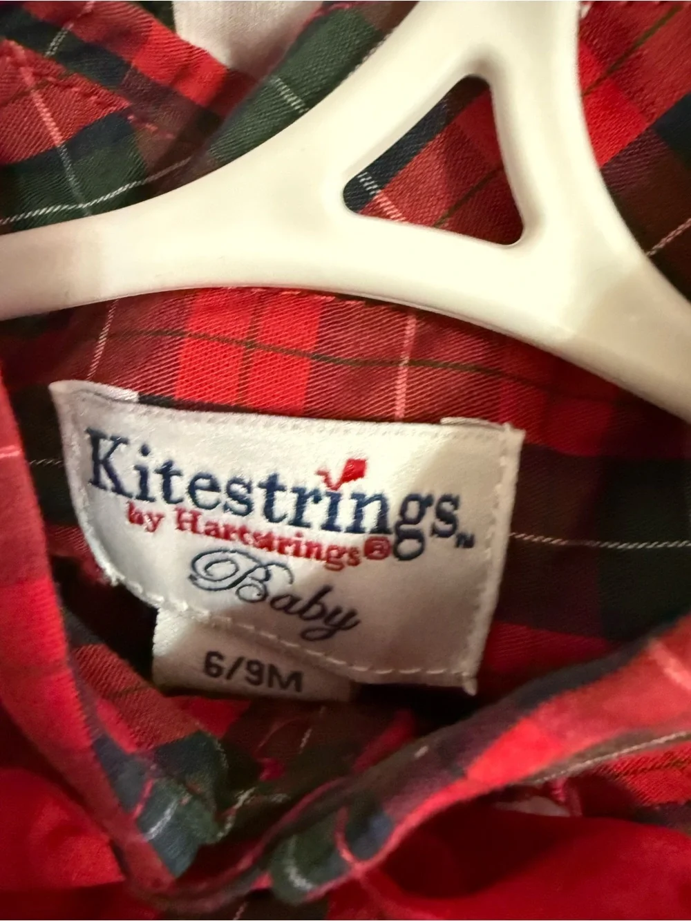 Hartstrings Holiday Plaid Bodysuit with Bowtie